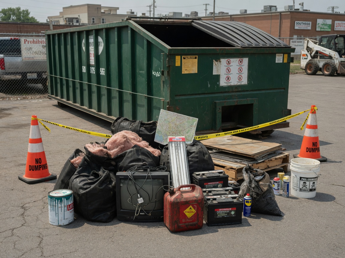 Common Items That Cannot Go in Indianapolis Dumpster Rentals