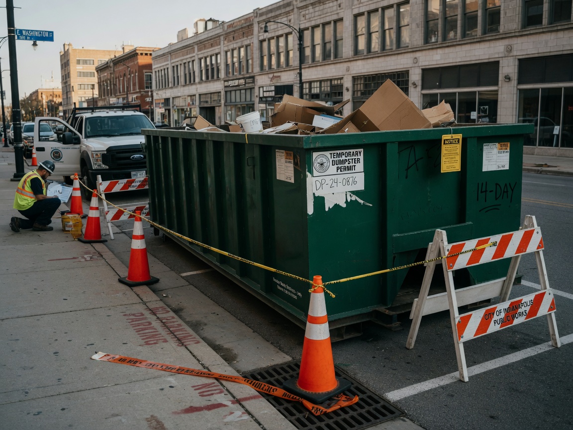 Indianapolis Dumpster Permit Rules for Street Placement